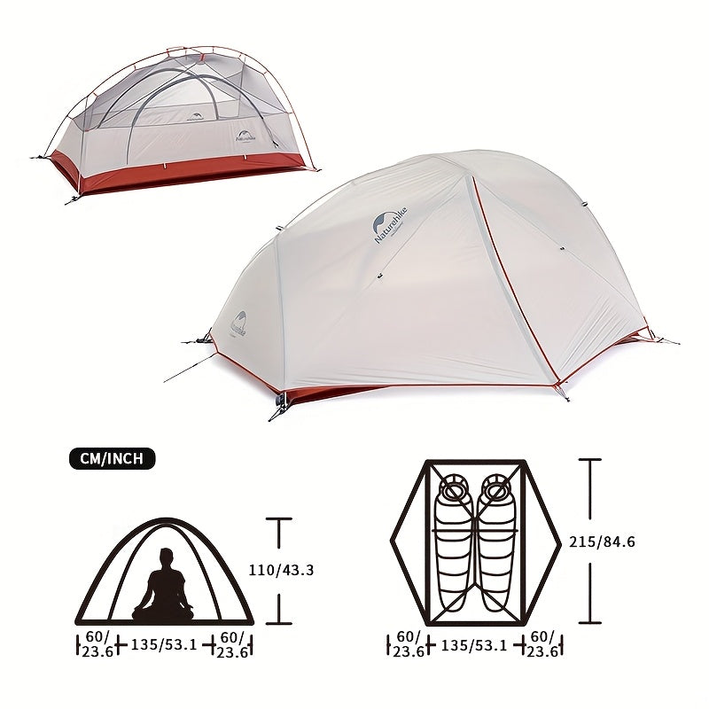 2 Person Camping Tent Double Layer