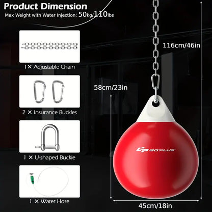 50kg Heavy-Duty Water Punching Bag(Red)