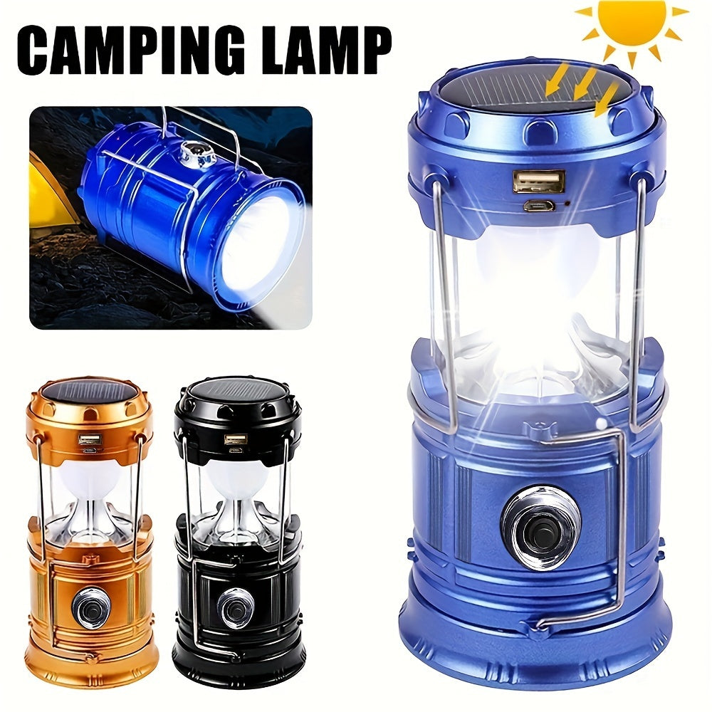 Multi-Functional Solar Handheld Camping Light LED Flashlight
