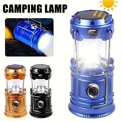Multi-Functional Solar Handheld Camping Light LED Flashlight