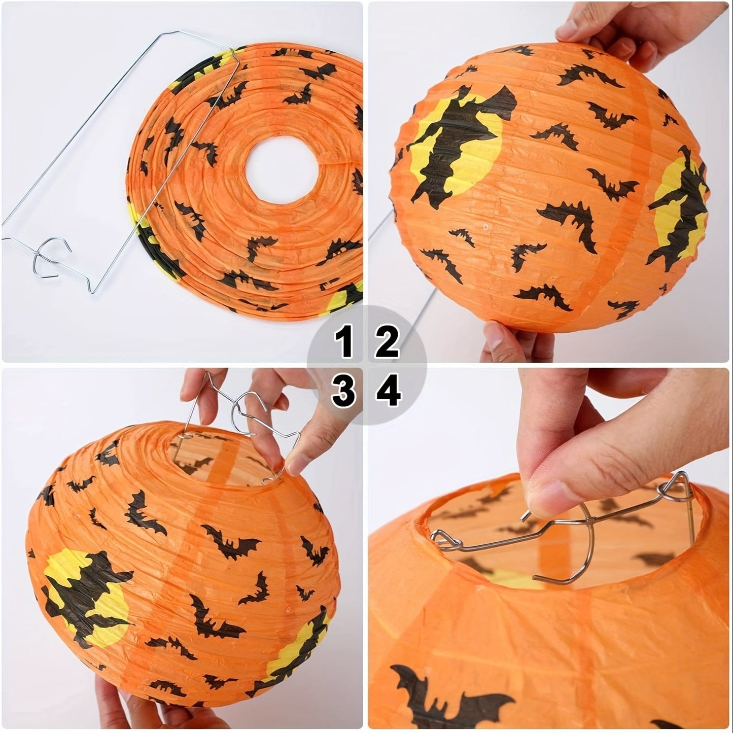 Halloween Paper Lanterns Set Decor (10pcs)