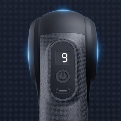 Large Capacity Fascia Gun Massager - 9 Interchangeable Heads(Black)