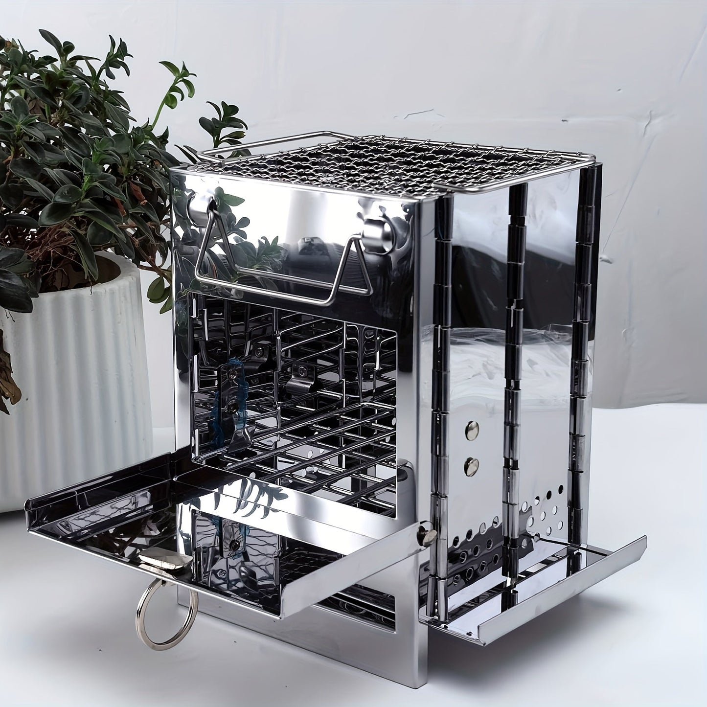 Folding Grill Mini BBQ Firewood Stove