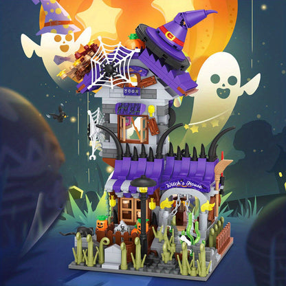 Themed Witch House Flying Mini Building Blocks Set