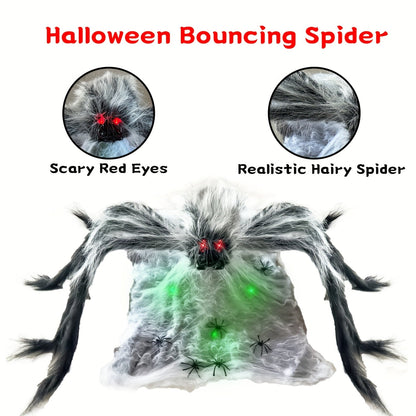 Halloween Jumping Spider with LED and Sound