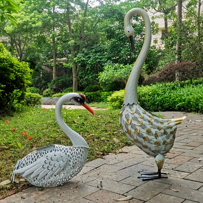 Solar Swan Garden Statue Outdoor