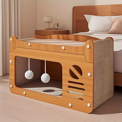 2-in-1 Wall Cat Bed and Scratching Post