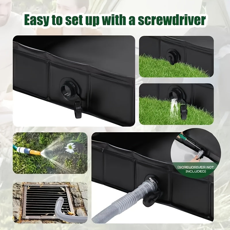 Camping Foldable RV Shower Pan Outdoor Basin