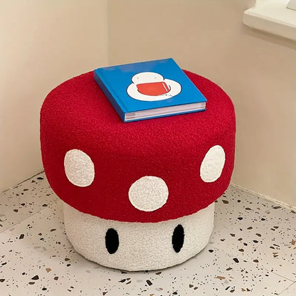 Red Shoe Changing Bench - Mushroom