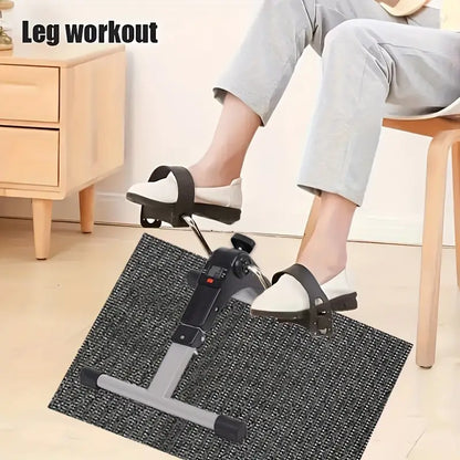 Foldable Mini Fitness Car with Display Screen - Black