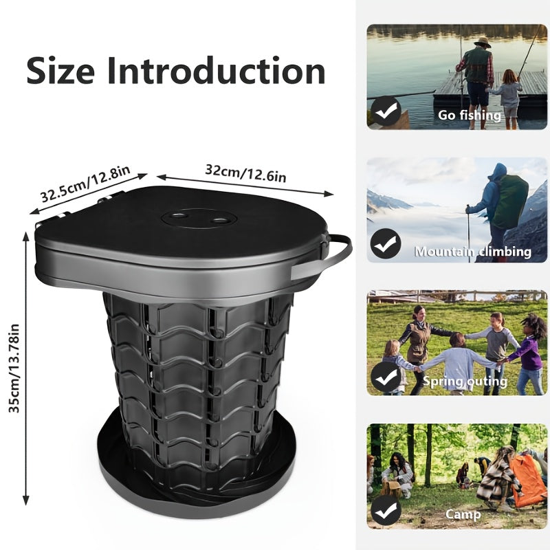 Adjustable Portable Camping Toilet with Storage Bag