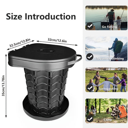 Adjustable Portable Camping Toilet with Storage Bag