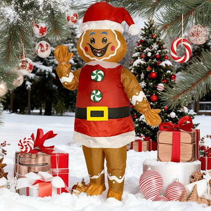 Inflatable Gingerbread Man Costume Christmas Outfit