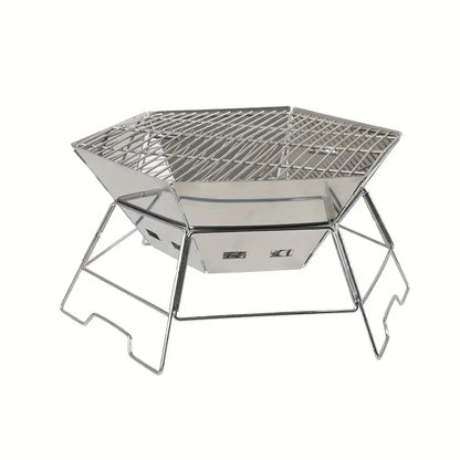 Hexagonal Stainless Steel Wood Stove