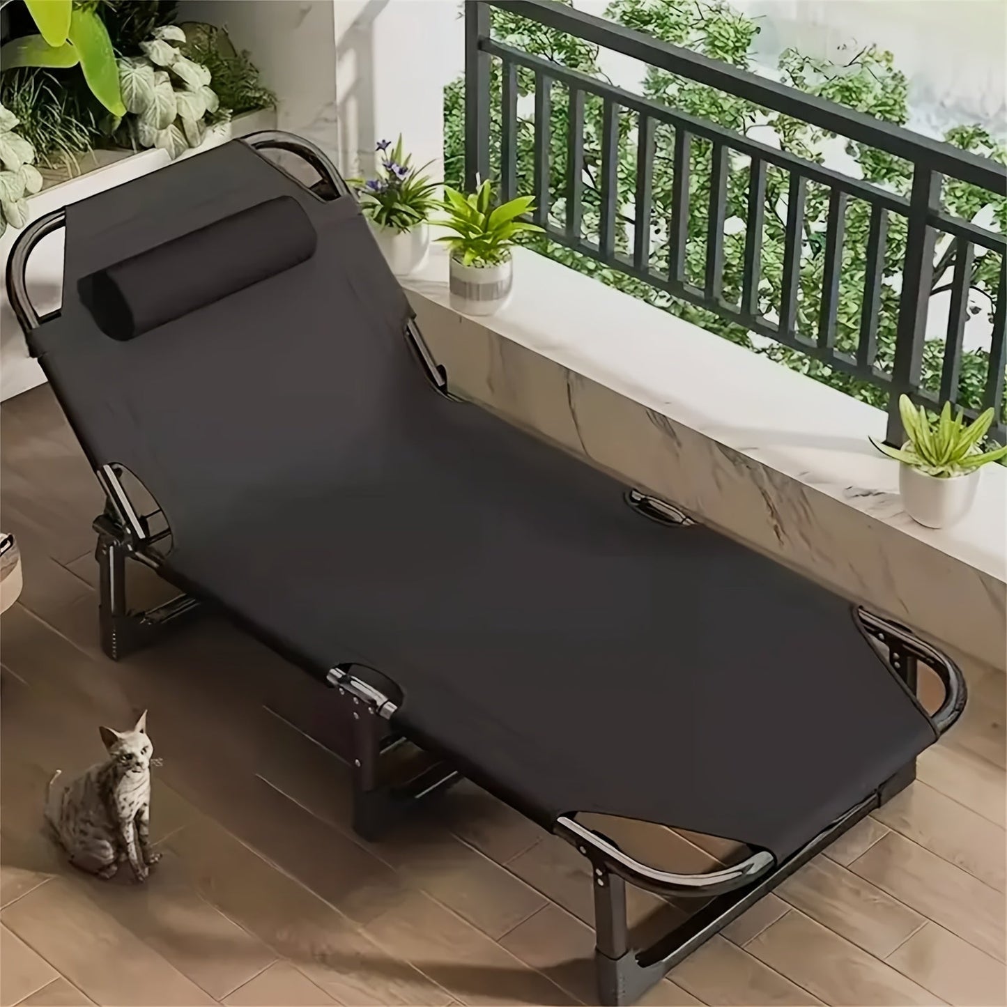 Sun Lounge Bed with Adjustable Recline