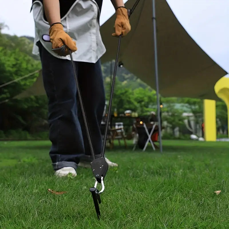 Adjustable Camping Wind Rope Pulley Tie Down Kit with Carabiners - Set of 4