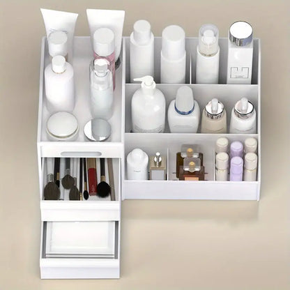 Large Capacity Cosmetic Storage with Drawers Store Brushes, Makeup, Skincare, Perfumes