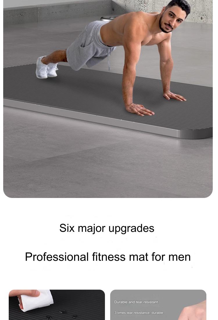 20mm Thick Shock-Absorbing Yoga Mat with Portable Backpack & Straps