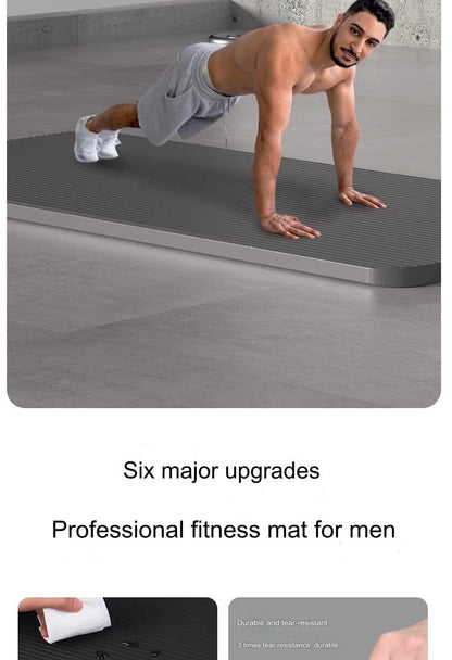 20mm Thick Shock-Absorbing Yoga Mat with Portable Backpack & Straps