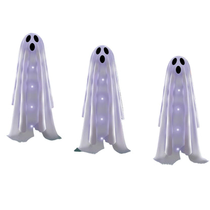 Halloween Garden Lights Solar Ghost LED Decor Set