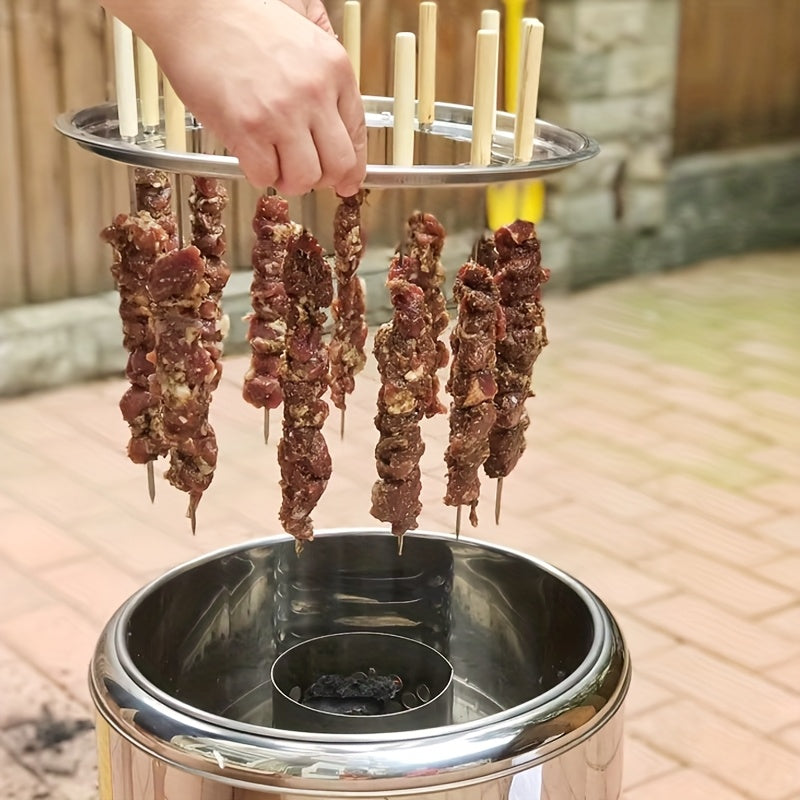 Charcoal Grill with 30 Skewers