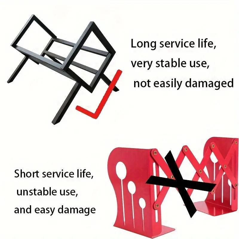 Metal Desktop Cubby Shelf - Black Finish