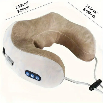 Electric Neck Massager with Heat - U-shaped Massage Pillow
