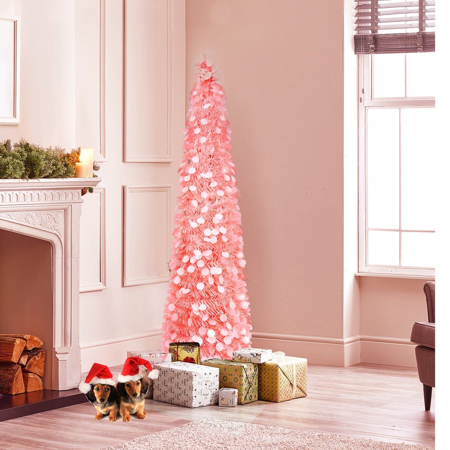 Pink Pop-Up Christmas Tree