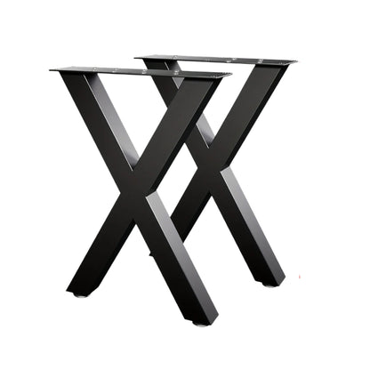X-Shaped Iron Table Legs Metal Furniture Base (2pcs)