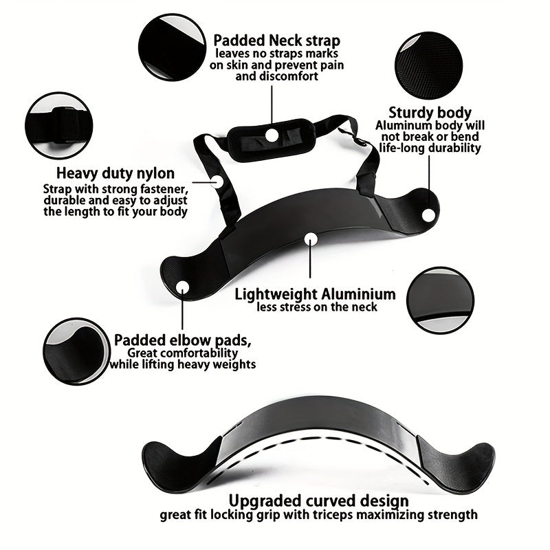 Arm Blaster for Biceps & Triceps - 24 Curl Support Board with Adjustable Belt(Black)