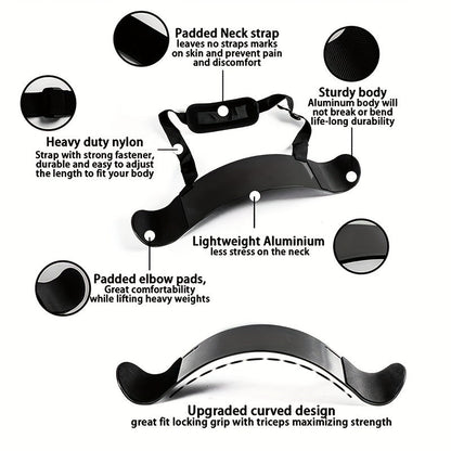 Arm Blaster for Biceps & Triceps - 24 Curl Support Board with Adjustable Belt(Black)