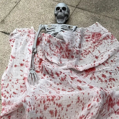 Faux Skeleton Sculpture: Spooky Halloween Decor