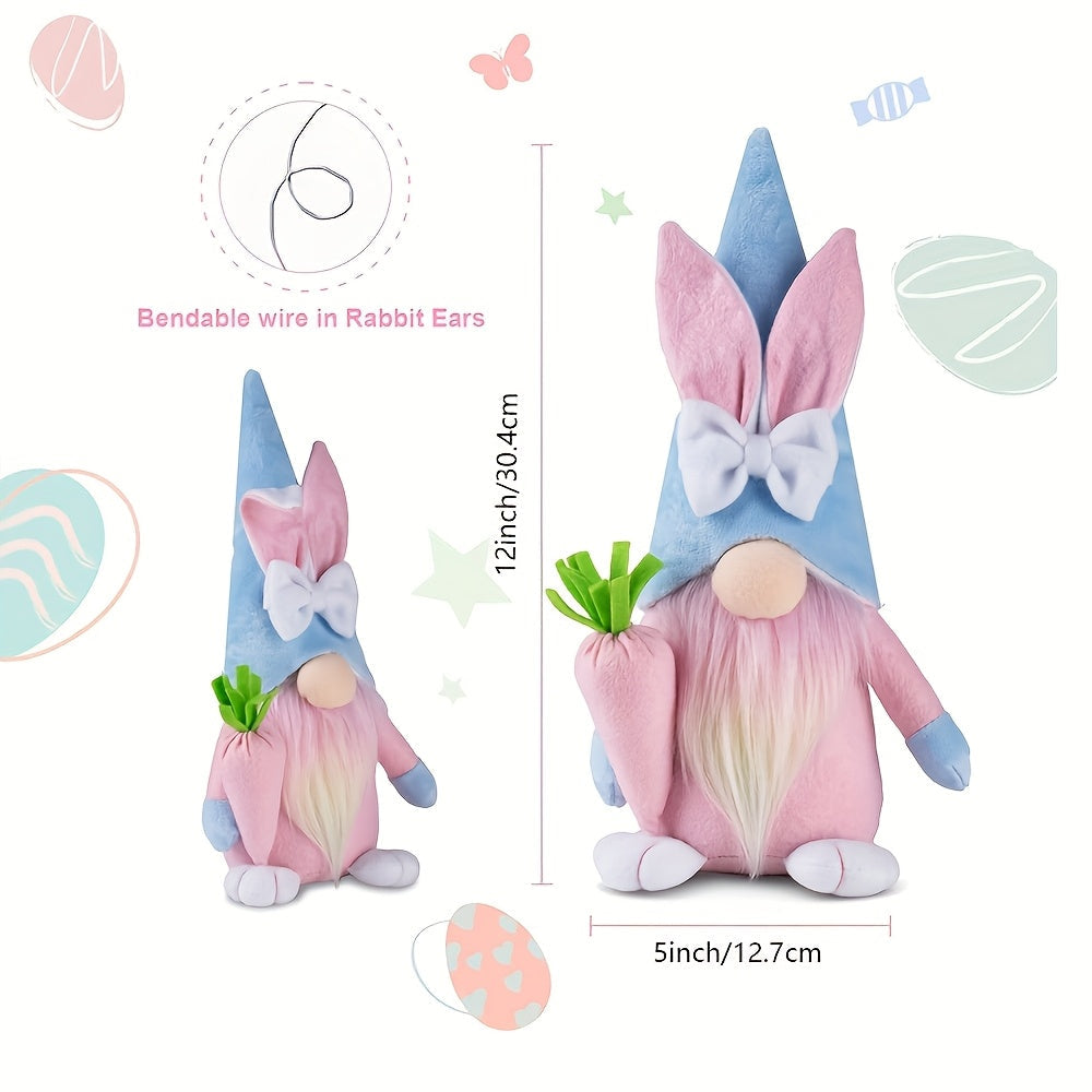 2-Pack Easter Gnome Plush Toys Set