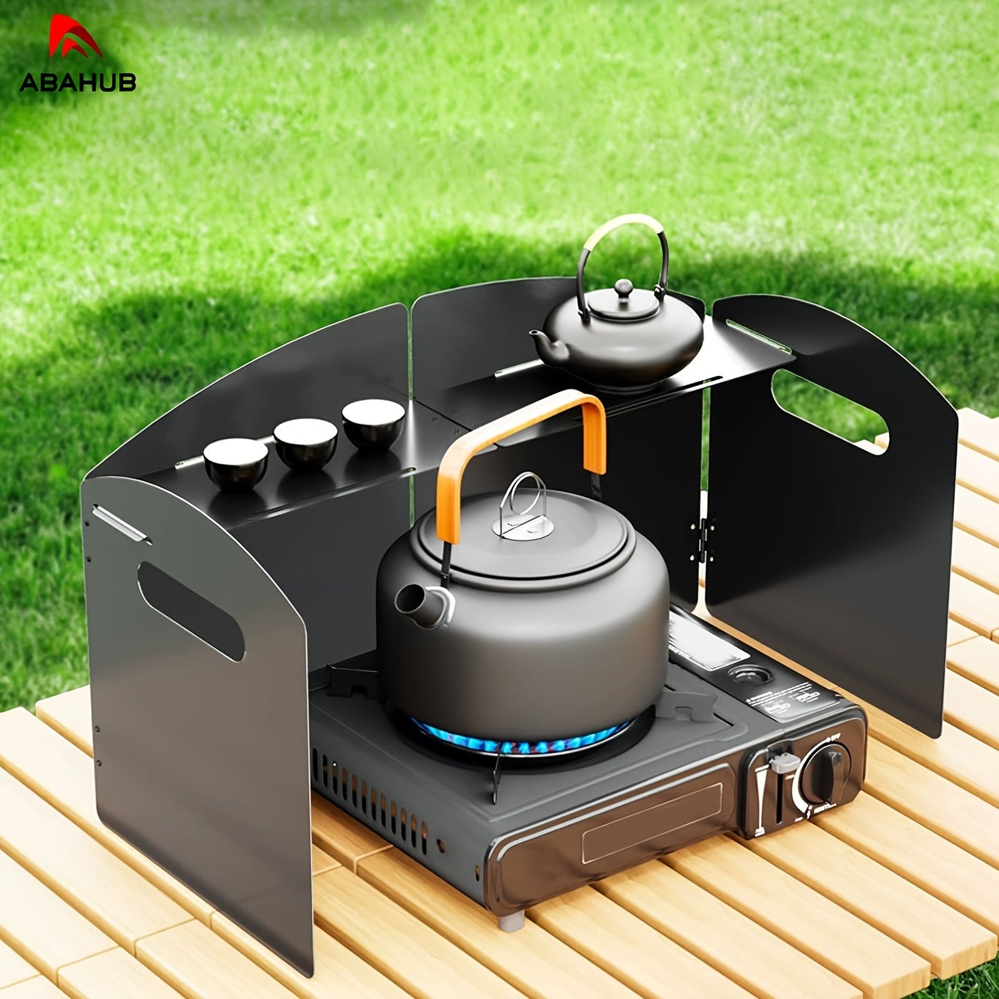 Folding Stove Windshield Portable Outdoor Gas Shield