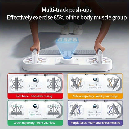 Push-Up Bar with Bands & Timer