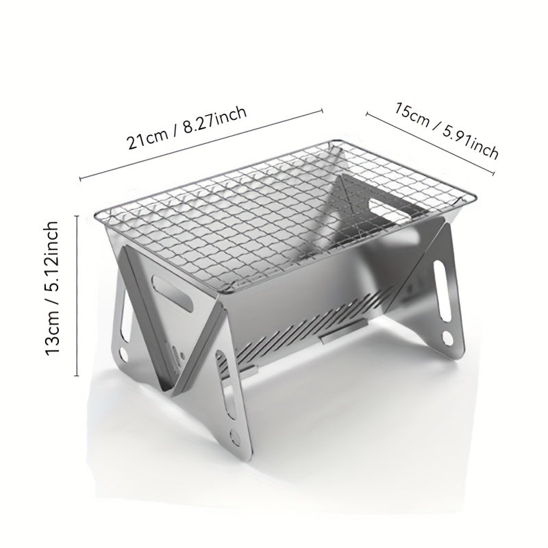 Ultra-Lightweight Outdoor Flat Fire Stove Stainless Steel Grill