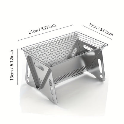 Ultra-Lightweight Outdoor Flat Fire Stove Stainless Steel Grill