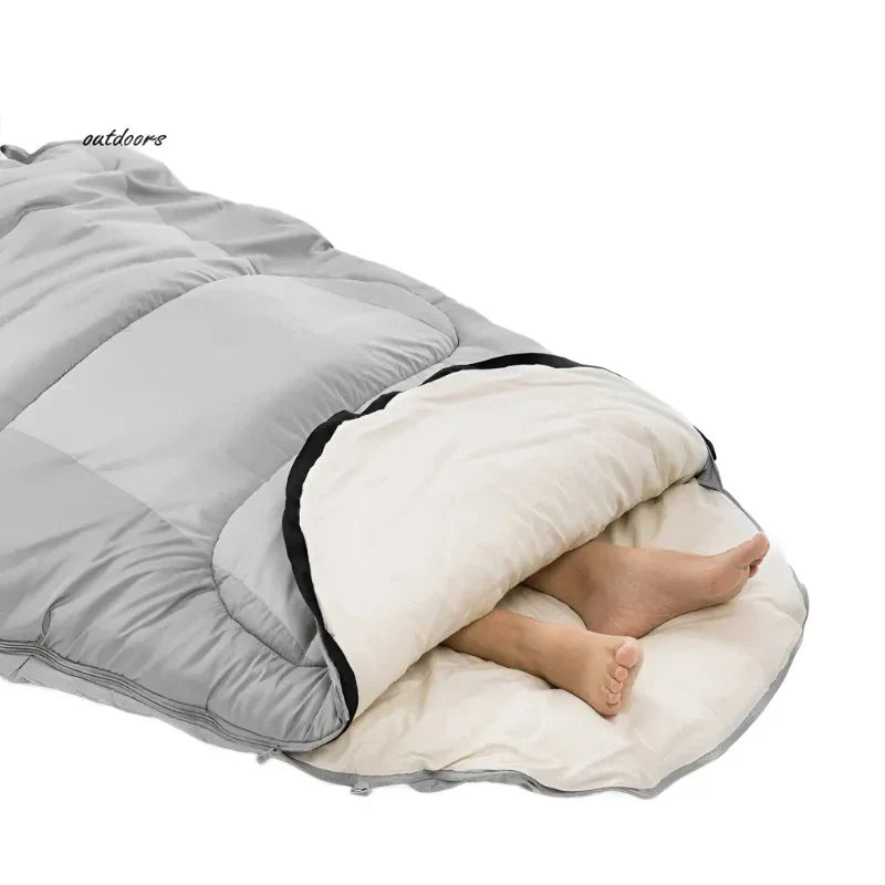 Thicken Warm Lightweight Sleeping Bag With Storage Bag - Cloudy Grey