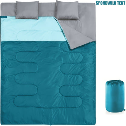 Double Sleeping Bag with Pillow (XL Queen)