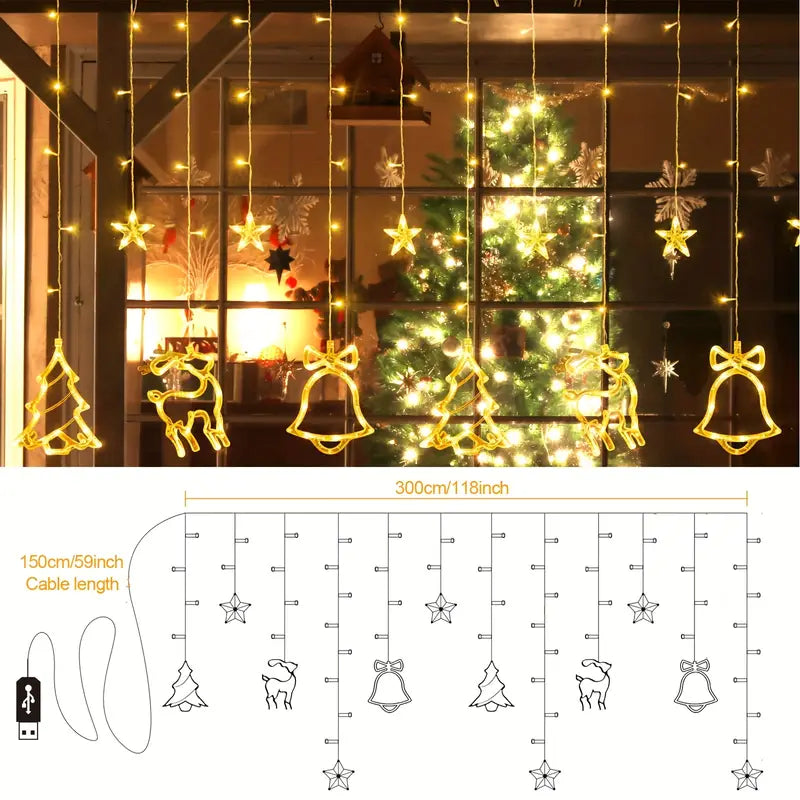 Merry & Bright: Christmas Curtain Illumination