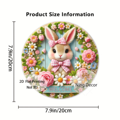 Easter Bunny Wooden Welcome Sign Spring Decor