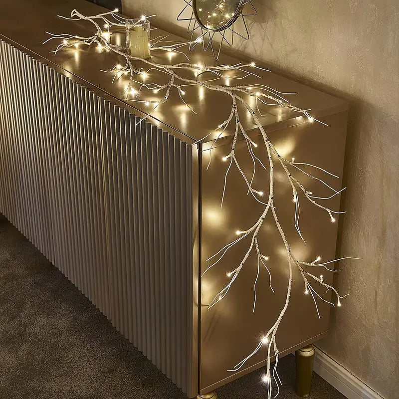 1-Pack Simulated Birch Branch Lights - 4.92ft, 45 Light Beads