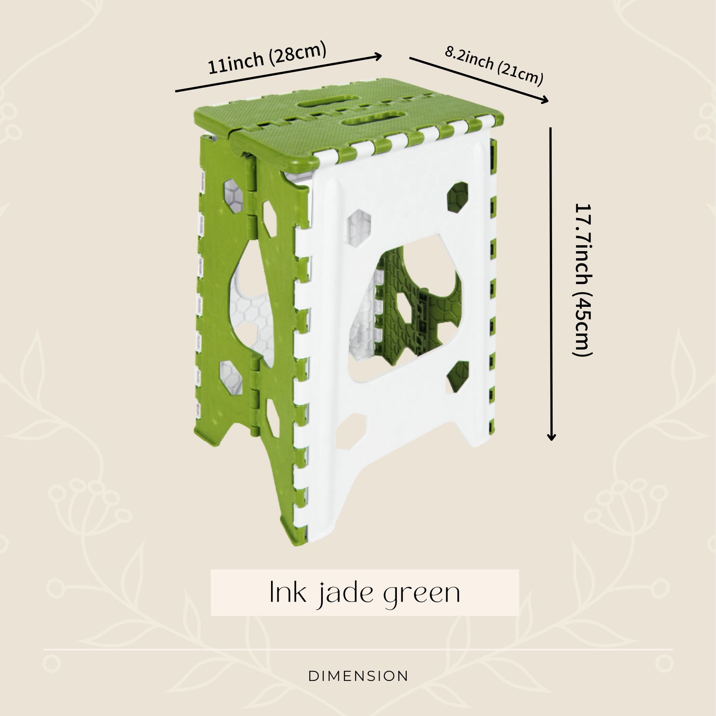 Portable Folding Stool Dark Green