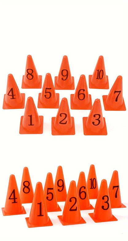1-10 Number Training Cones Set with Bag