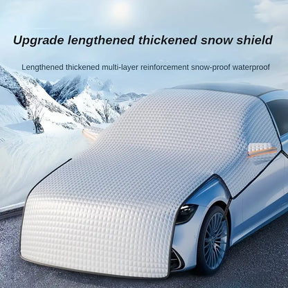 Universal Car Snow Shield: Silvery Front Windshield Cover