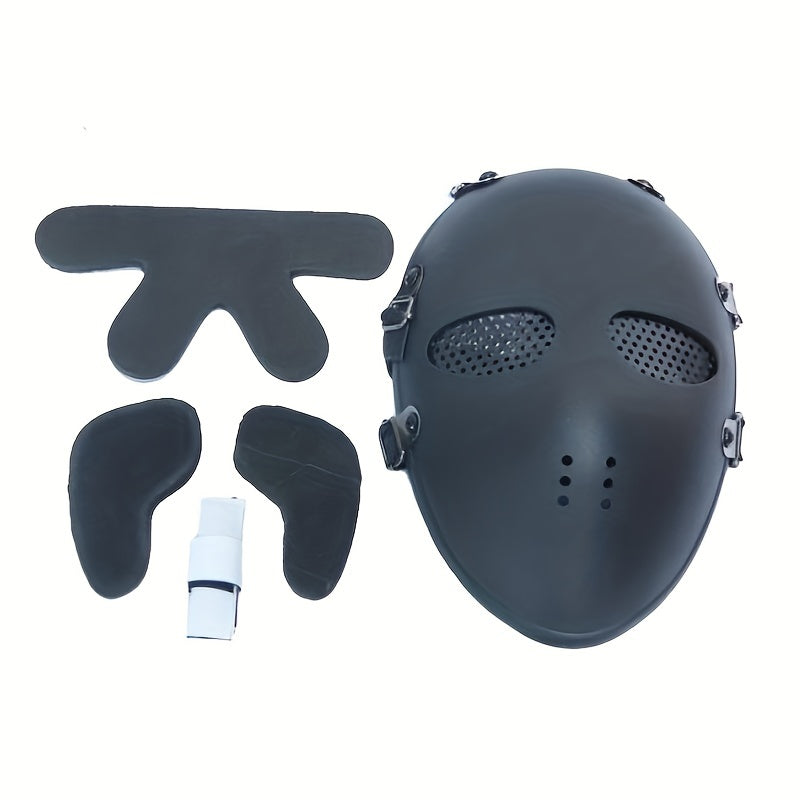 Full Face Tactical Skull Mask - (Black, Iron)