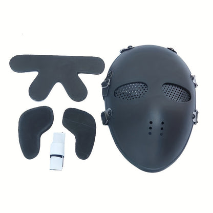 Full Face Tactical Skull Mask - (Black, Iron)