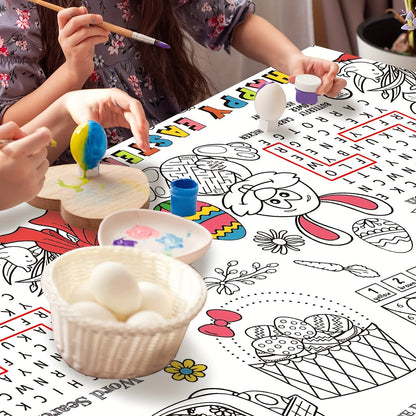 Classic Easter Coloring Table Cover 274x137cm
