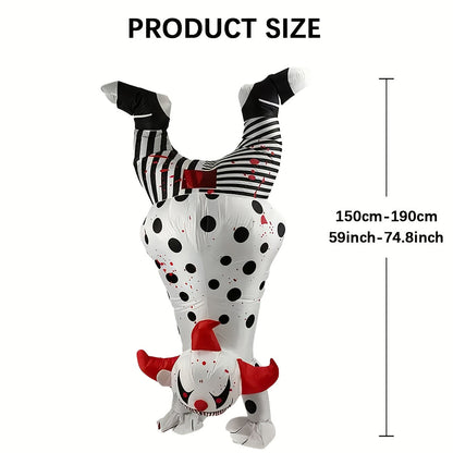 Inflatable Clown Skeleton Costume for Halloween Party