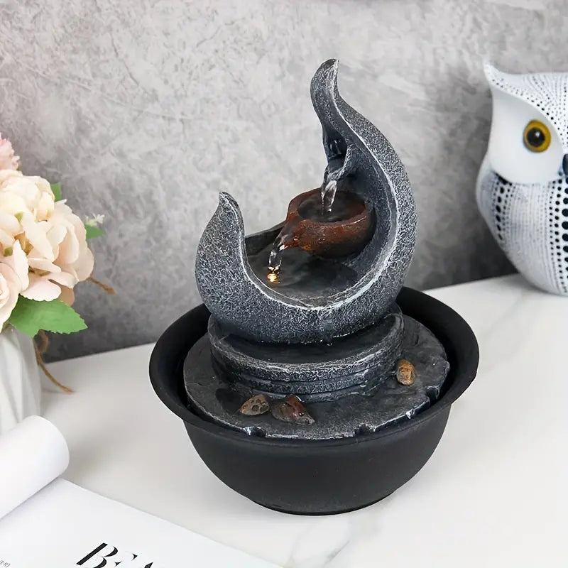 Moon Fountain USB-Powered Tabletop Waterfall Kit